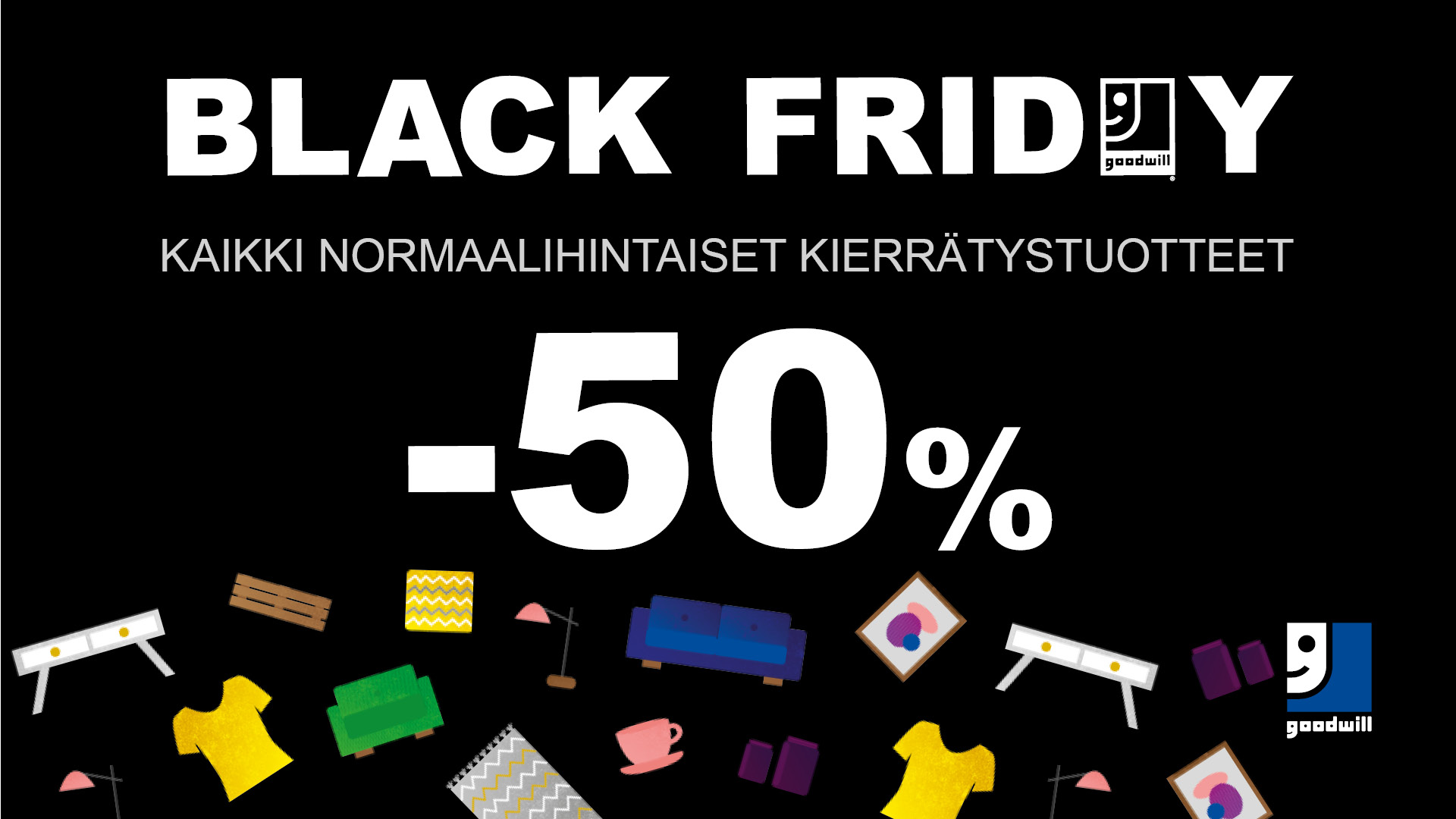 Black Friday: kierrätystuotteet -50 %